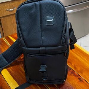 Neewer Pro Camera Case Sling Backpack Bag w/Orange Interior